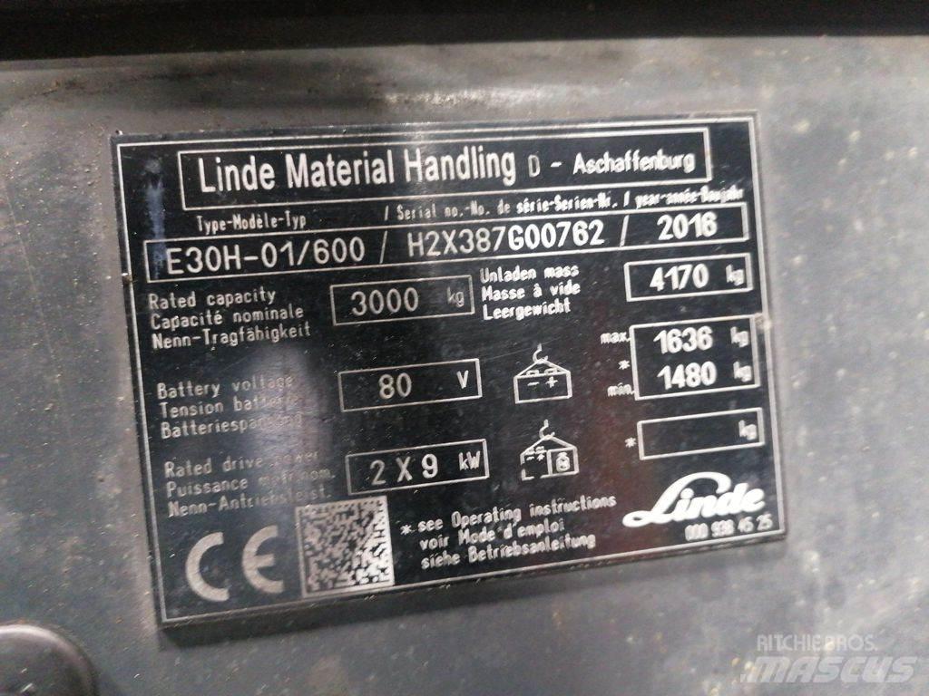 Linde E30H-01/600 Elektromos targoncák