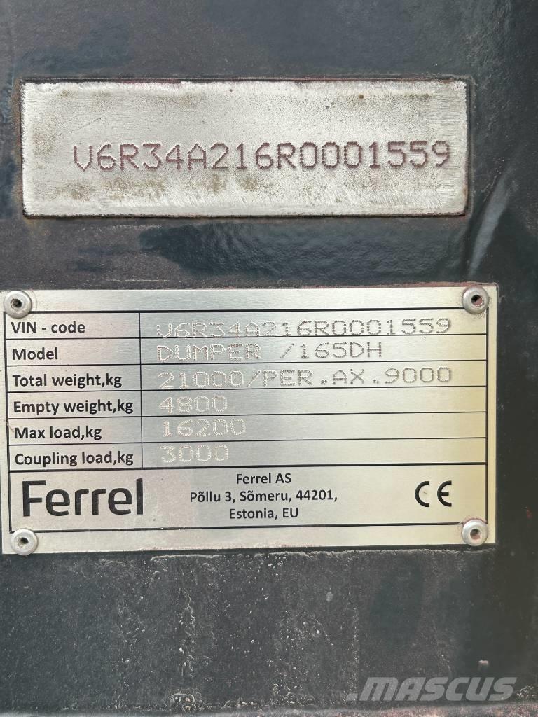 Ferrel 165DH Billenő Mezőgazdasági pótkocsik