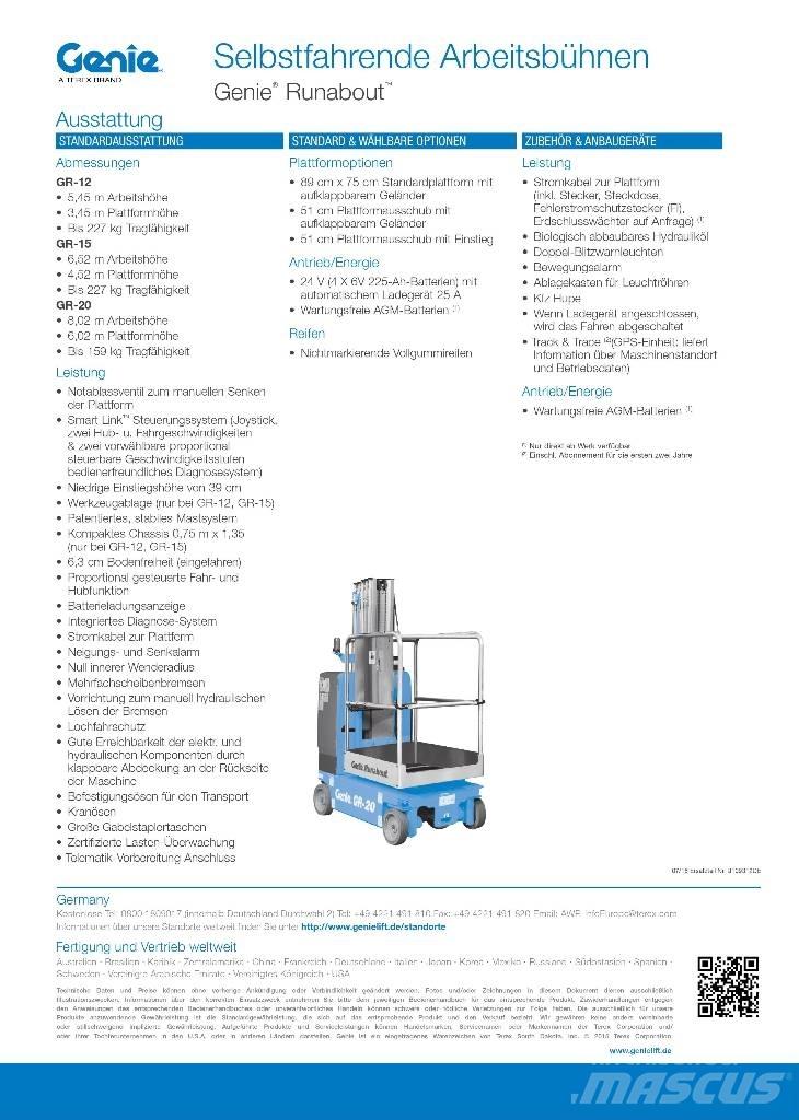 Genie GR-20 Személyemelők