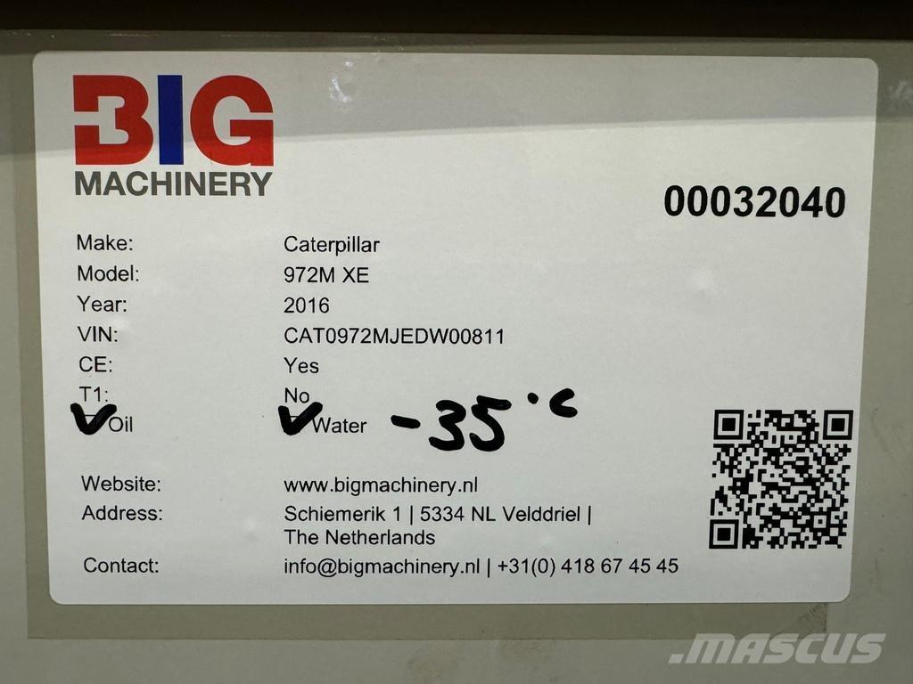 CAT 972M XE Gumikerekes homlokrakodók