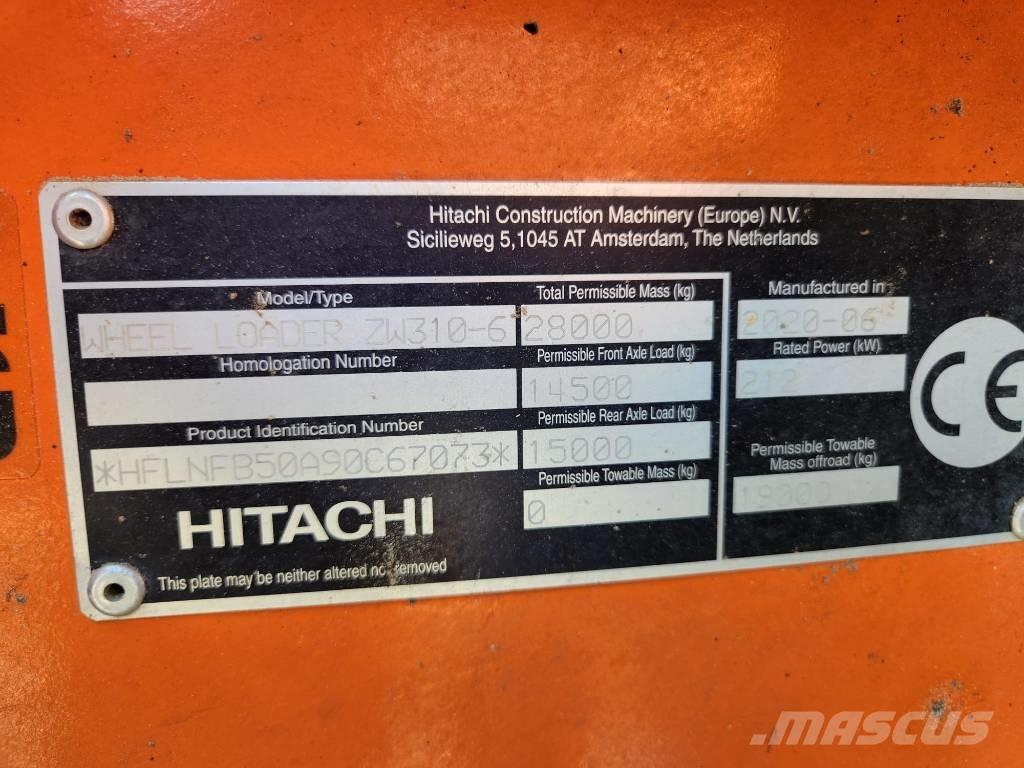 Hitachi ZW310-6 Gumikerekes homlokrakodók