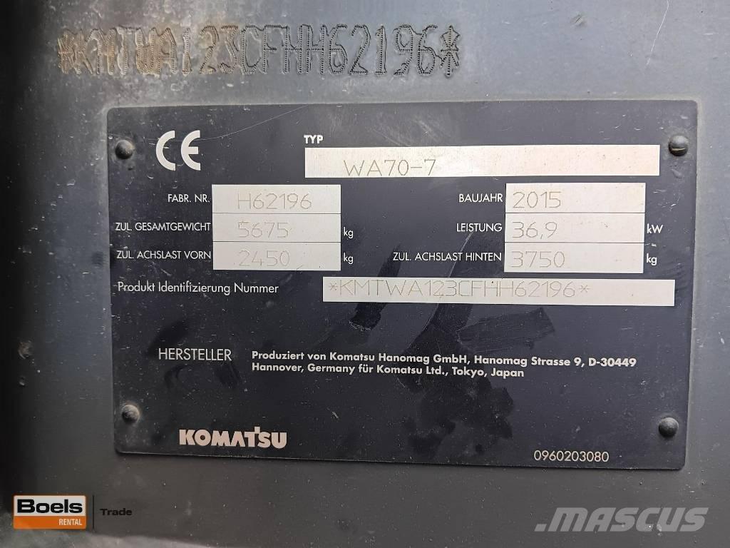 Komatsu WA 70-7 Gumikerekes homlokrakodók