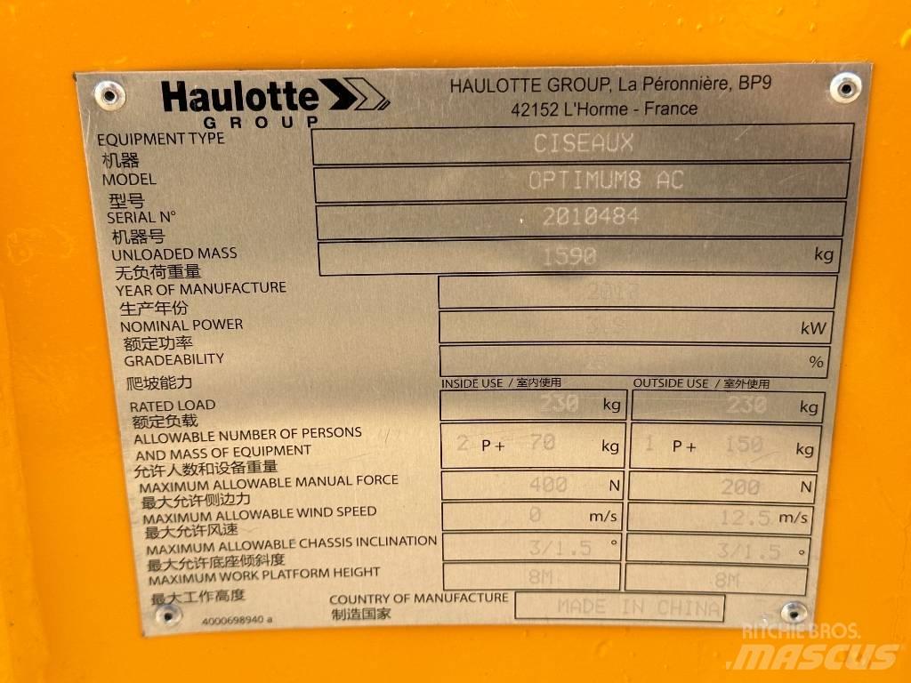 Haulotte OPTIMUM 8 Ollós emelők