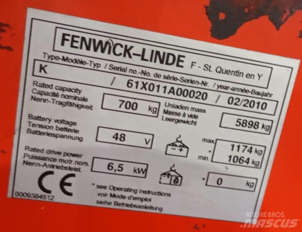 Linde K 011 Tolóoszlopos targonca