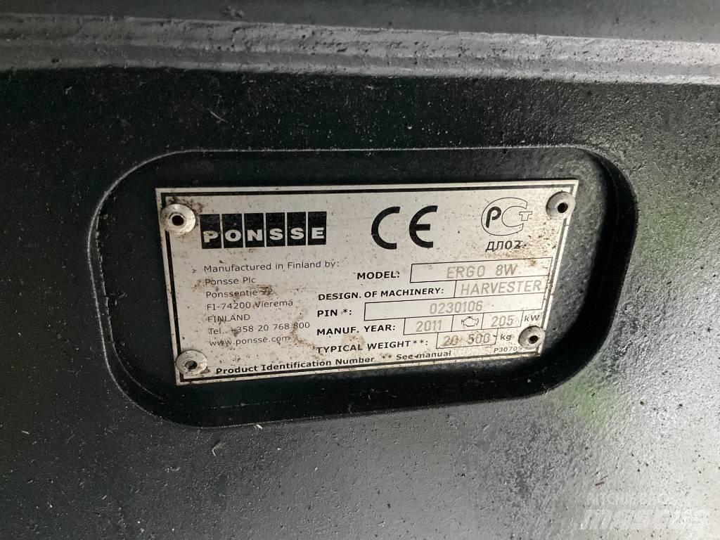 Ponsse ERGO 8W Betakarítók