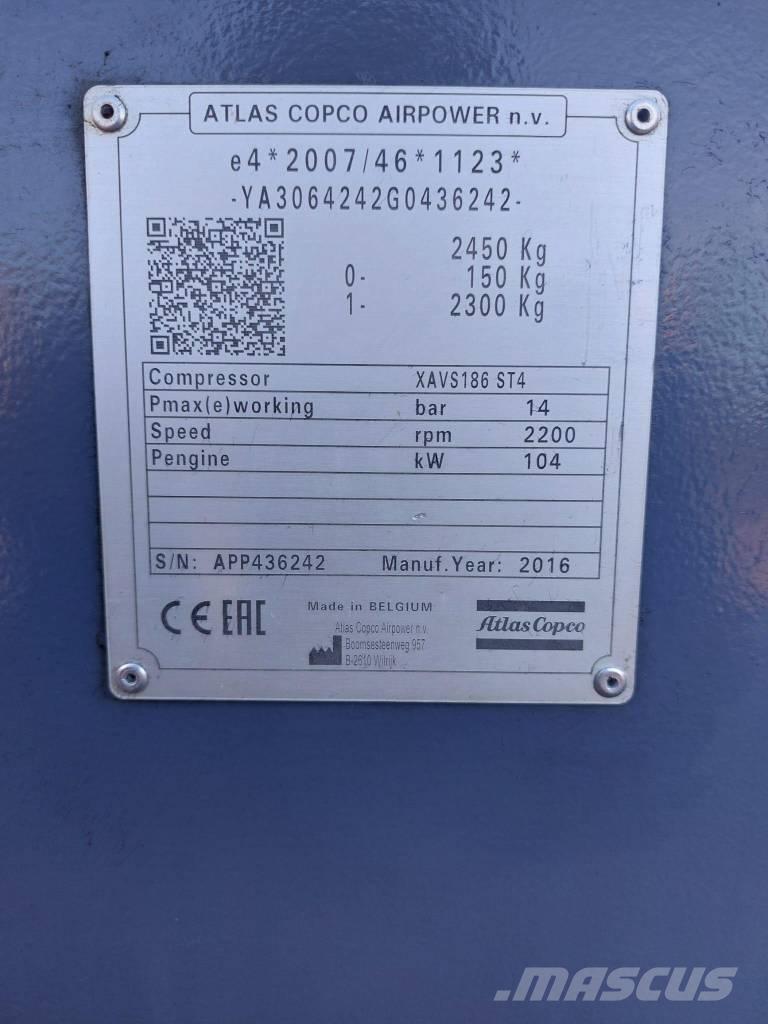 Atlas Copco XAVS186 Kompresszorok
