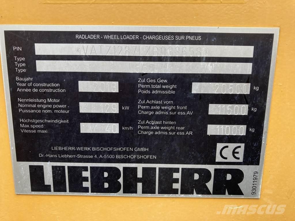 Liebherr L 550 Gumikerekes homlokrakodók