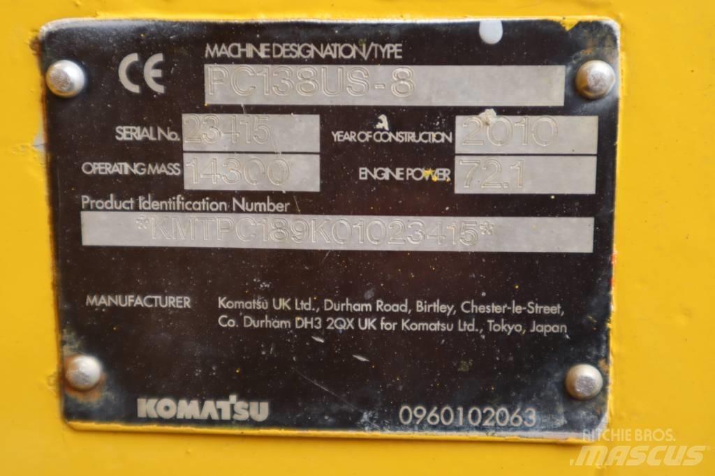 Komatsu PC138US-8 Lánctalpas kotrók