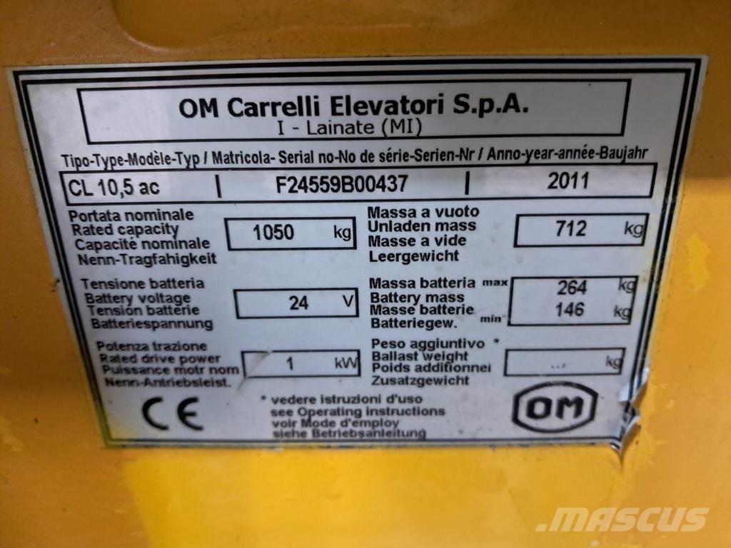 OM CL 10.5ac Gyalogkíséretű targonca