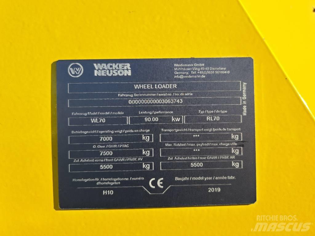 Wacker Neuson WL70 Gumikerekes homlokrakodók