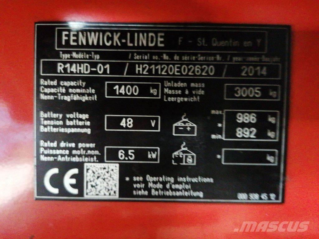 Linde R14HD-01 Tolóoszlopos targonca