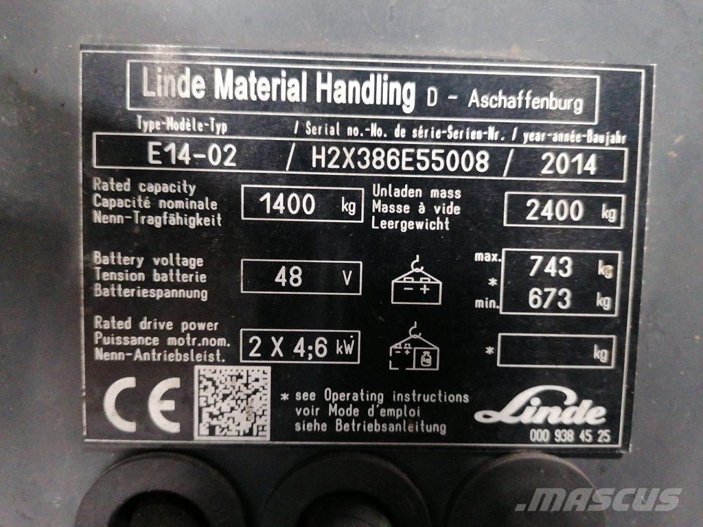 Linde E14-02 Elektromos targoncák