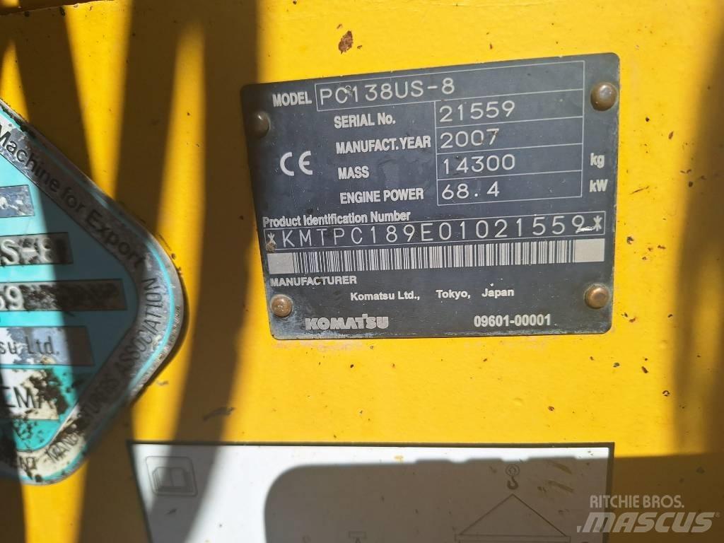 Komatsu PC 138 US-8 Lánctalpas kotrók
