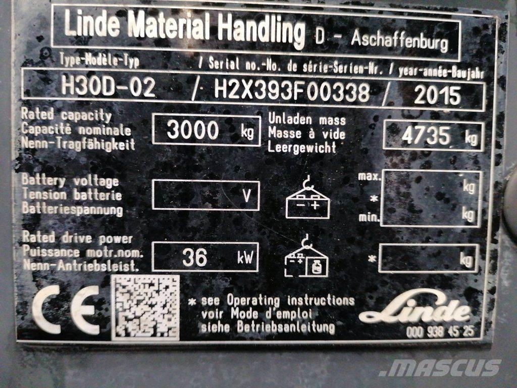 Linde H30D-02 Dízel targoncák