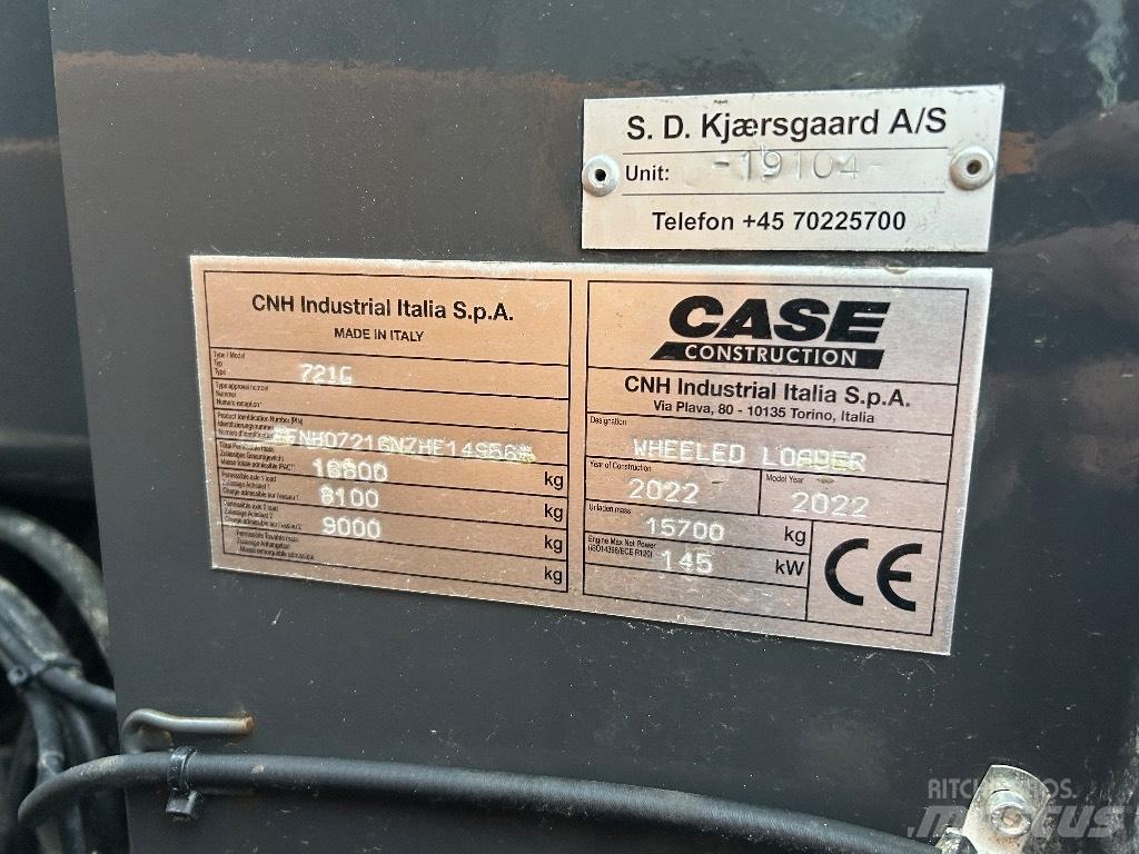 CASE 721G Gumikerekes homlokrakodók