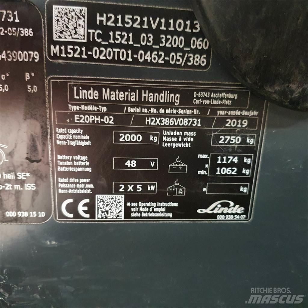 Linde E20PH Elektromos targoncák