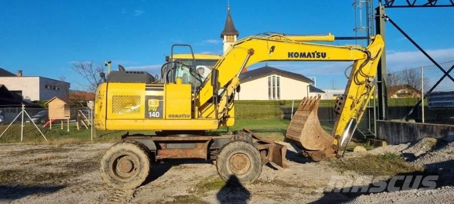Komatsu PW 140-7 Gumikerekes kotrók
