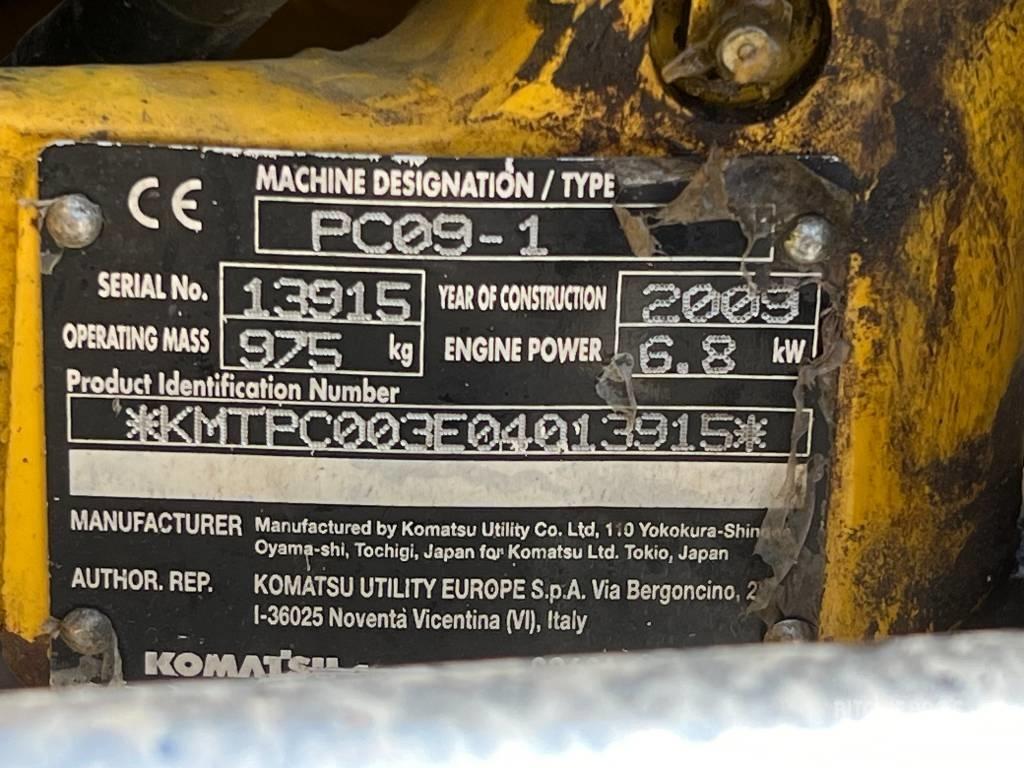 Komatsu PC 09-1 Mini kotrók < 7t