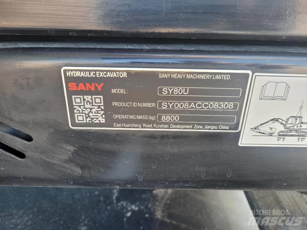 Sany SY80U Lánctalpas kotrók