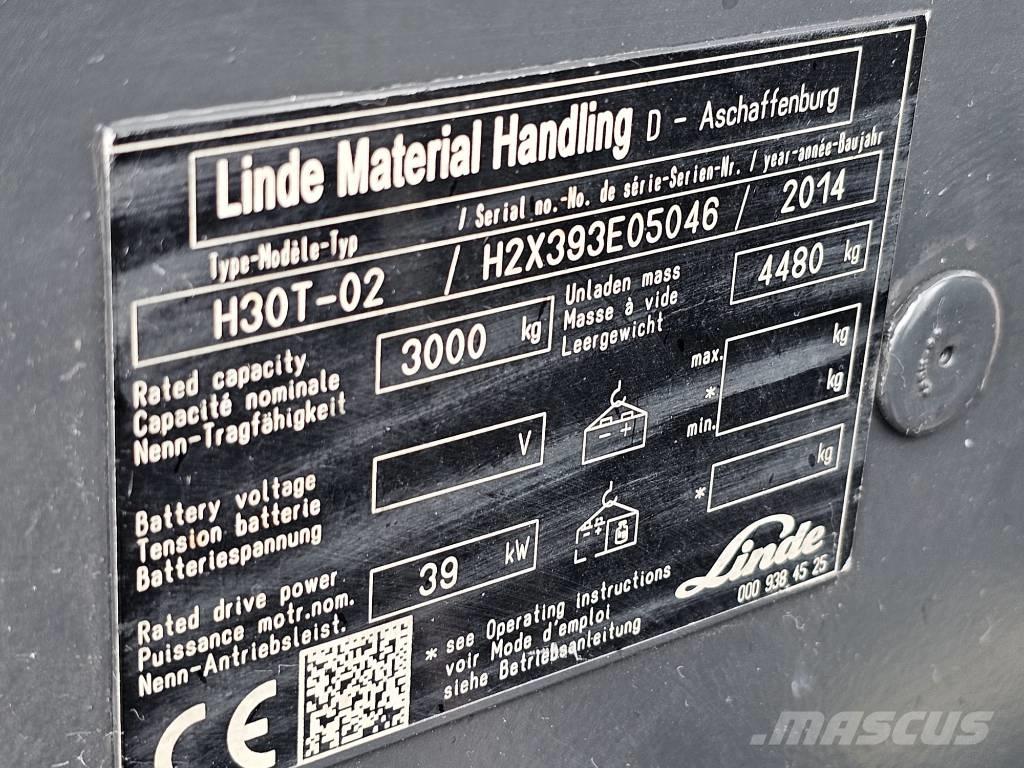 Linde H30T-02 Gázüzemű targoncák
