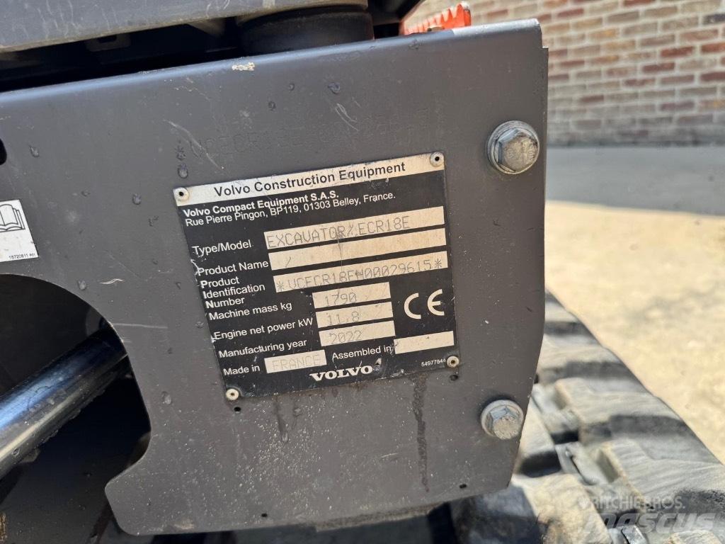 Volvo ECR 18 E Mini kotrók < 7t