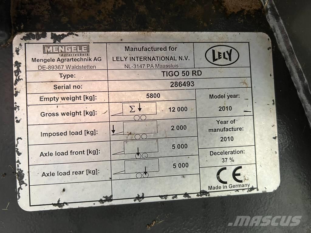 Lely Tigo 50 R D Önrakodó pótkocsik
