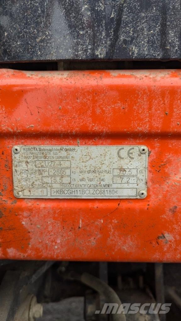 Kubota U 27-4 Mini kotrók < 7t