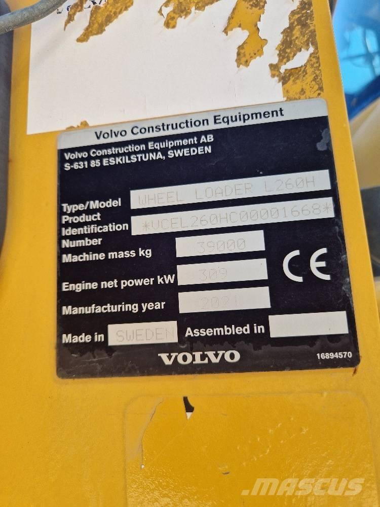 Volvo L 260 H Gumikerekes homlokrakodók