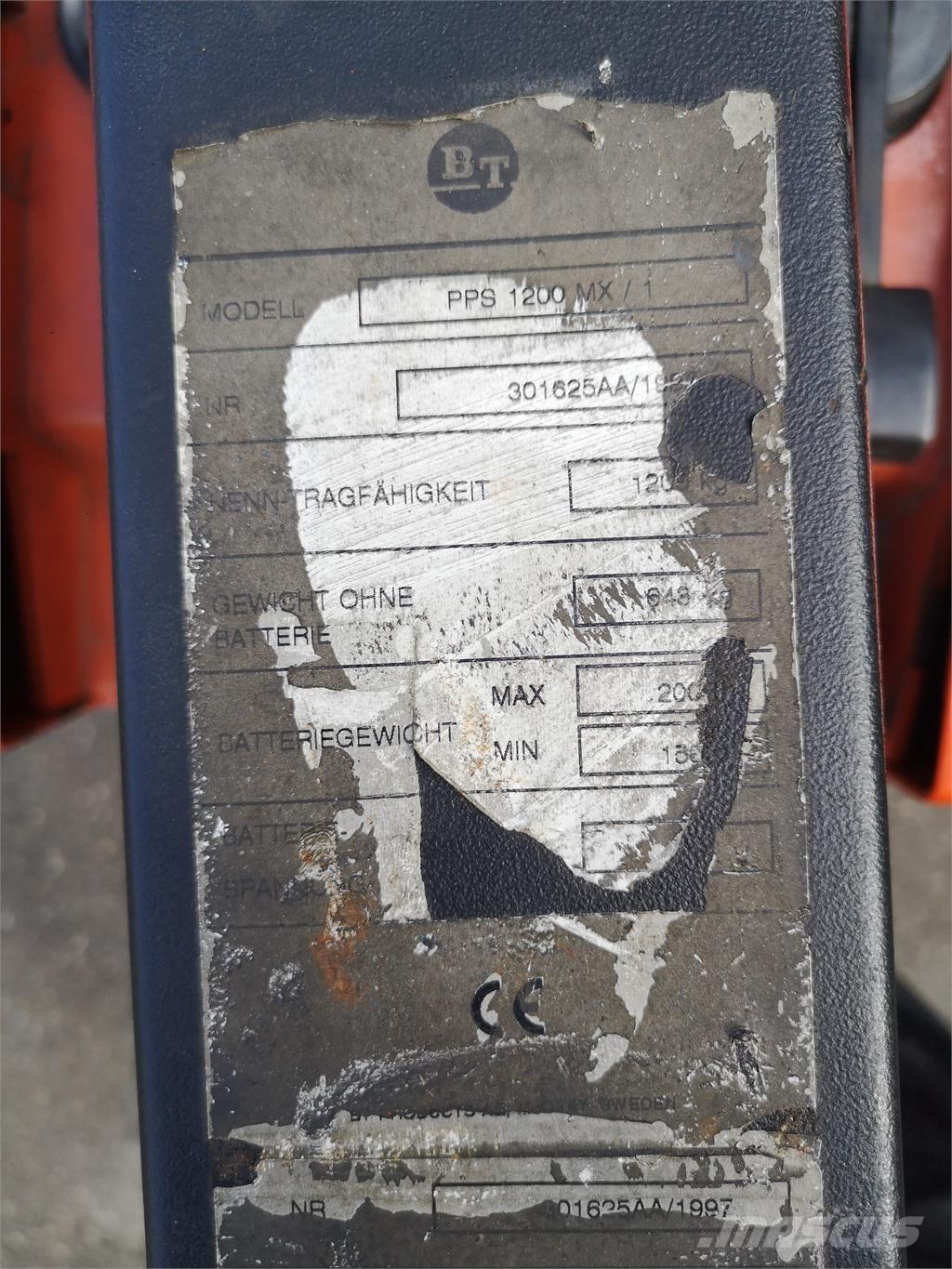 BT PPS 1200 MX/1 Elektromos gyalogkíséretű targoncák