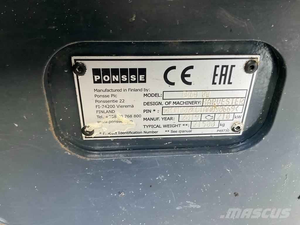 Ponsse ERGO 8W Betakarítók