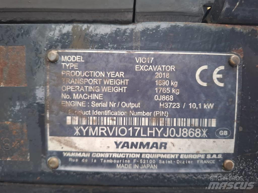 Yanmar Vio 17 Mini kotrók < 7t