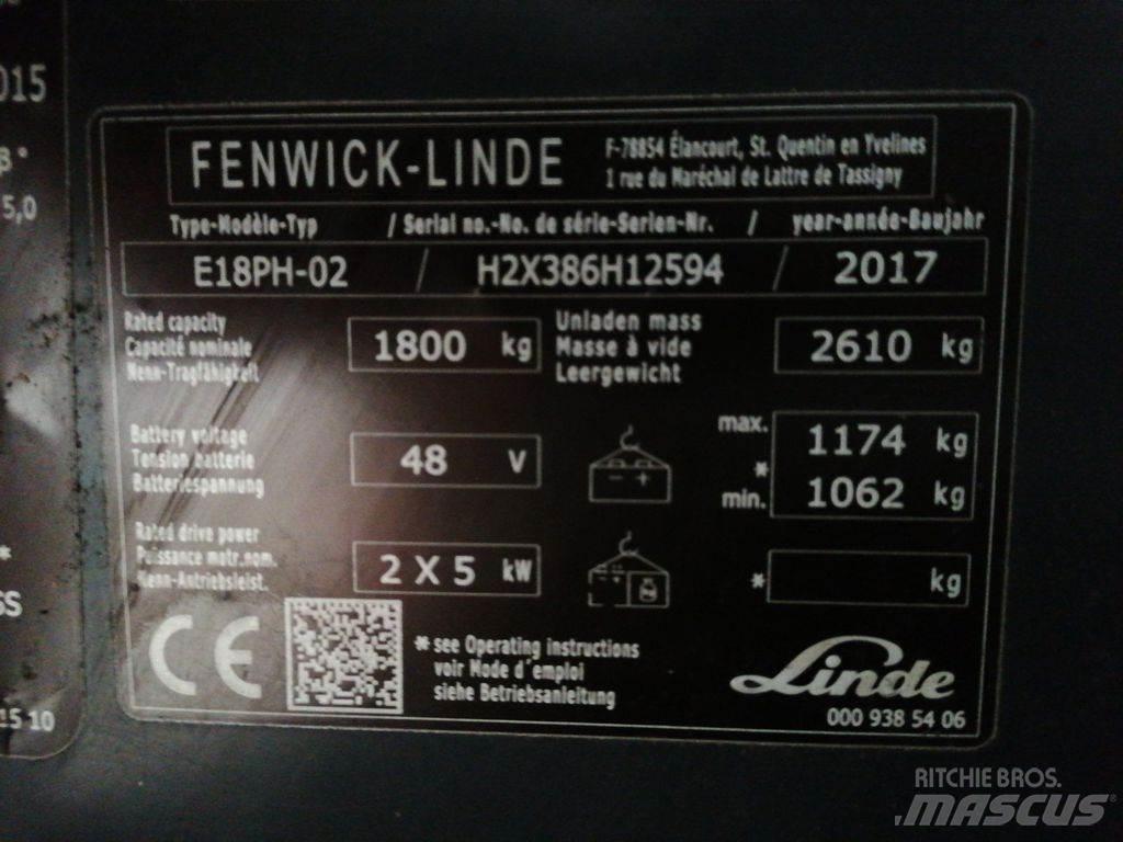 Linde E18PH Elektromos targoncák