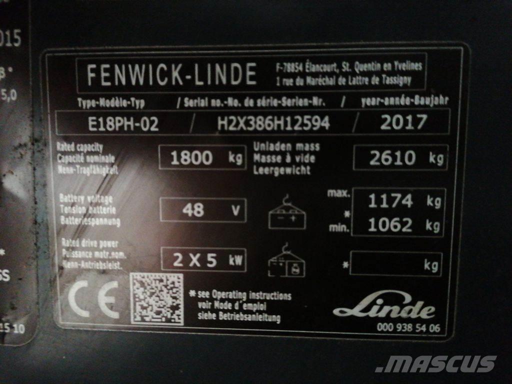 Linde E18PH Elektromos targoncák