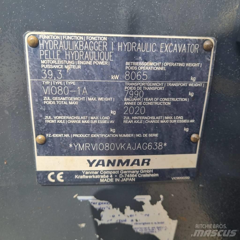 Yanmar Vio 80-1A Közepes (midi) kotrók 7 t - 12 t