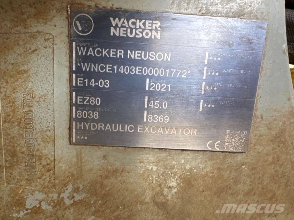 Wacker Neuson EZ80 Lánctalpas kotrók