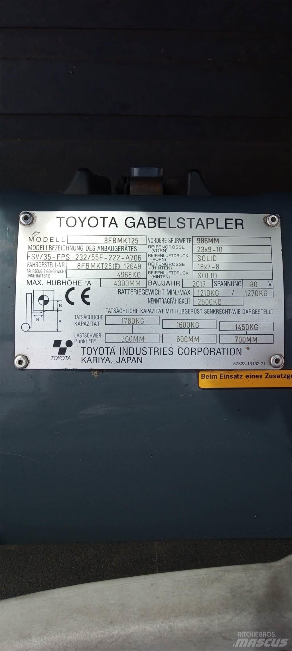 Toyota 8FBMKT25 Elektromos targoncák