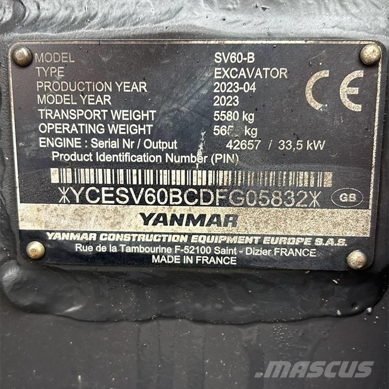 Yanmar SV60-B Mini kotrók < 7t