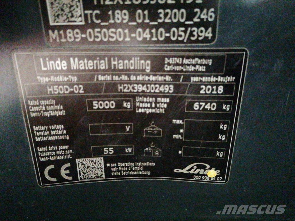 Linde H50D-02 Dízel targoncák