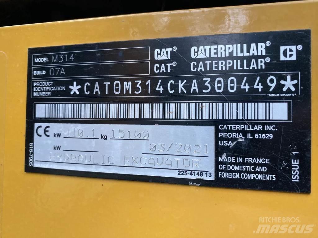 CAT 314 Next gen Gumikerekes kotrók