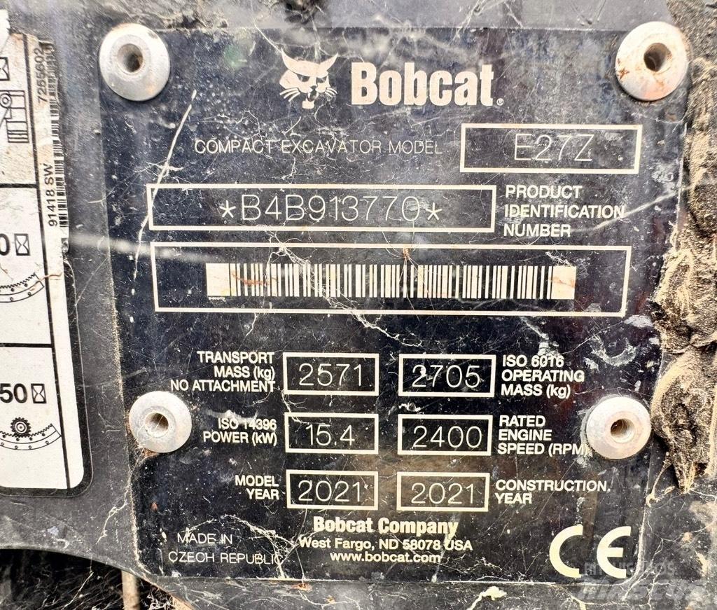 Bobcat E 27z Mini kotrók < 7t