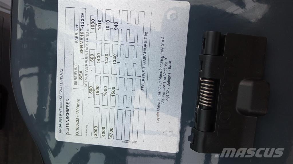 Toyota 8FBMK16T Elektromos targoncák