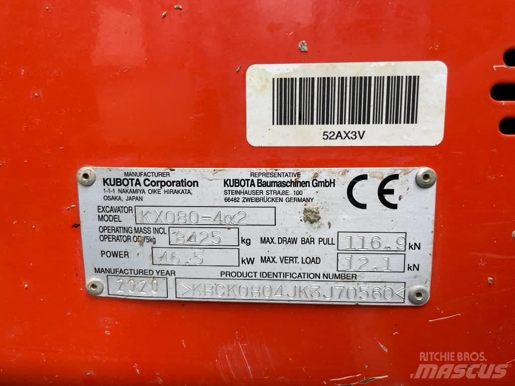 Kubota KX 080-4 Közepes (midi) kotrók 7 t - 12 t