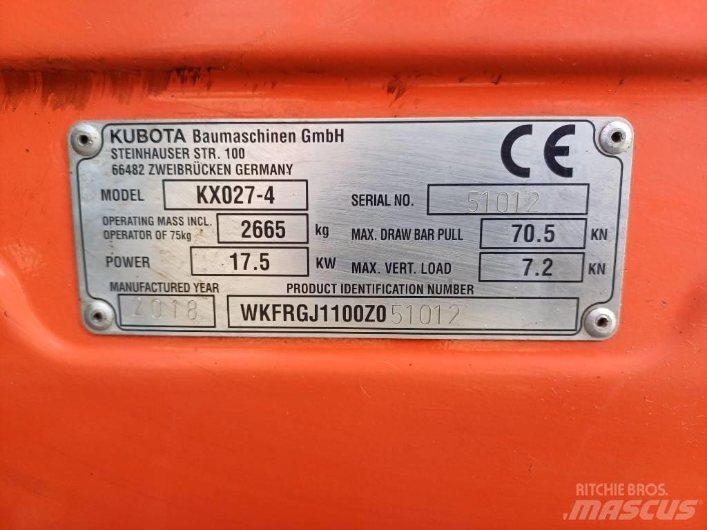 Kubota KX027-4 Mini kotrók < 7t