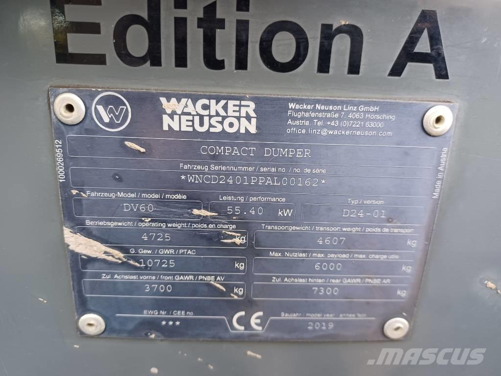Wacker Neuson DV 60 Mezei dömperek