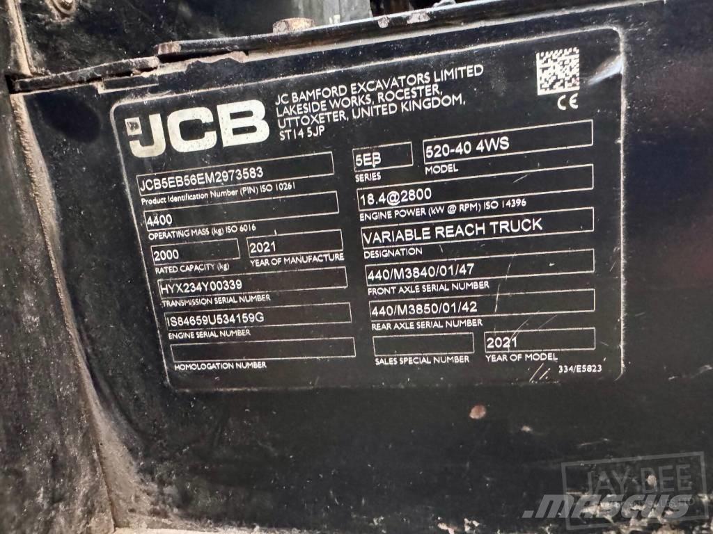 JCB 520-40 Teleszkópos rakodók