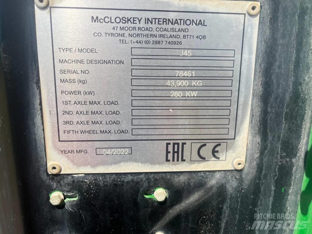 McCloskey J45 Mobil törőgépek