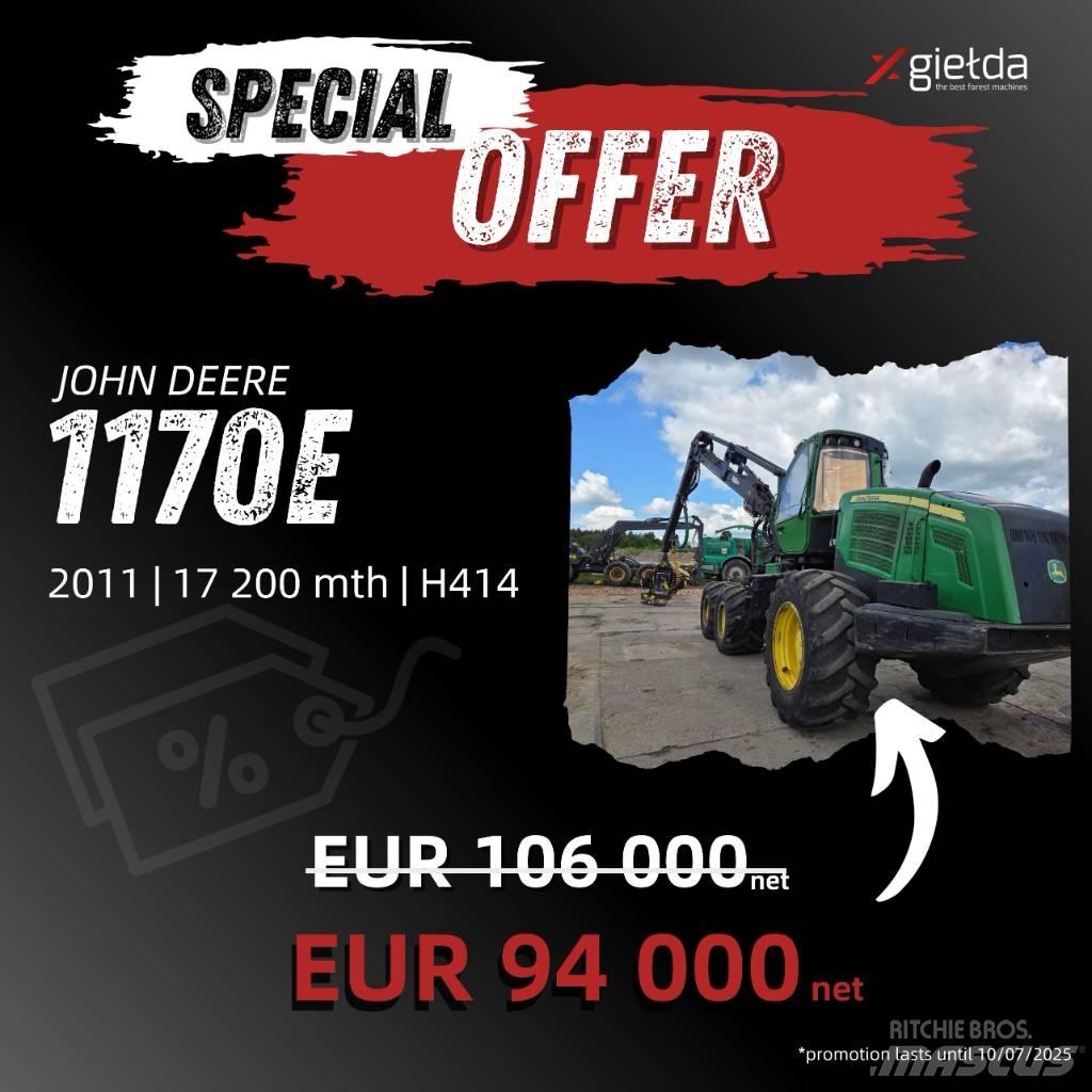 John Deere 1170 E Betakarítók