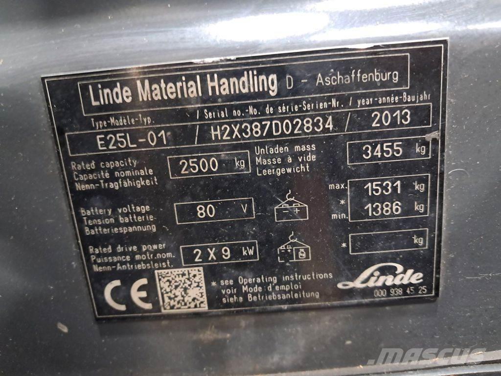 Linde E25L-01 Elektromos targoncák