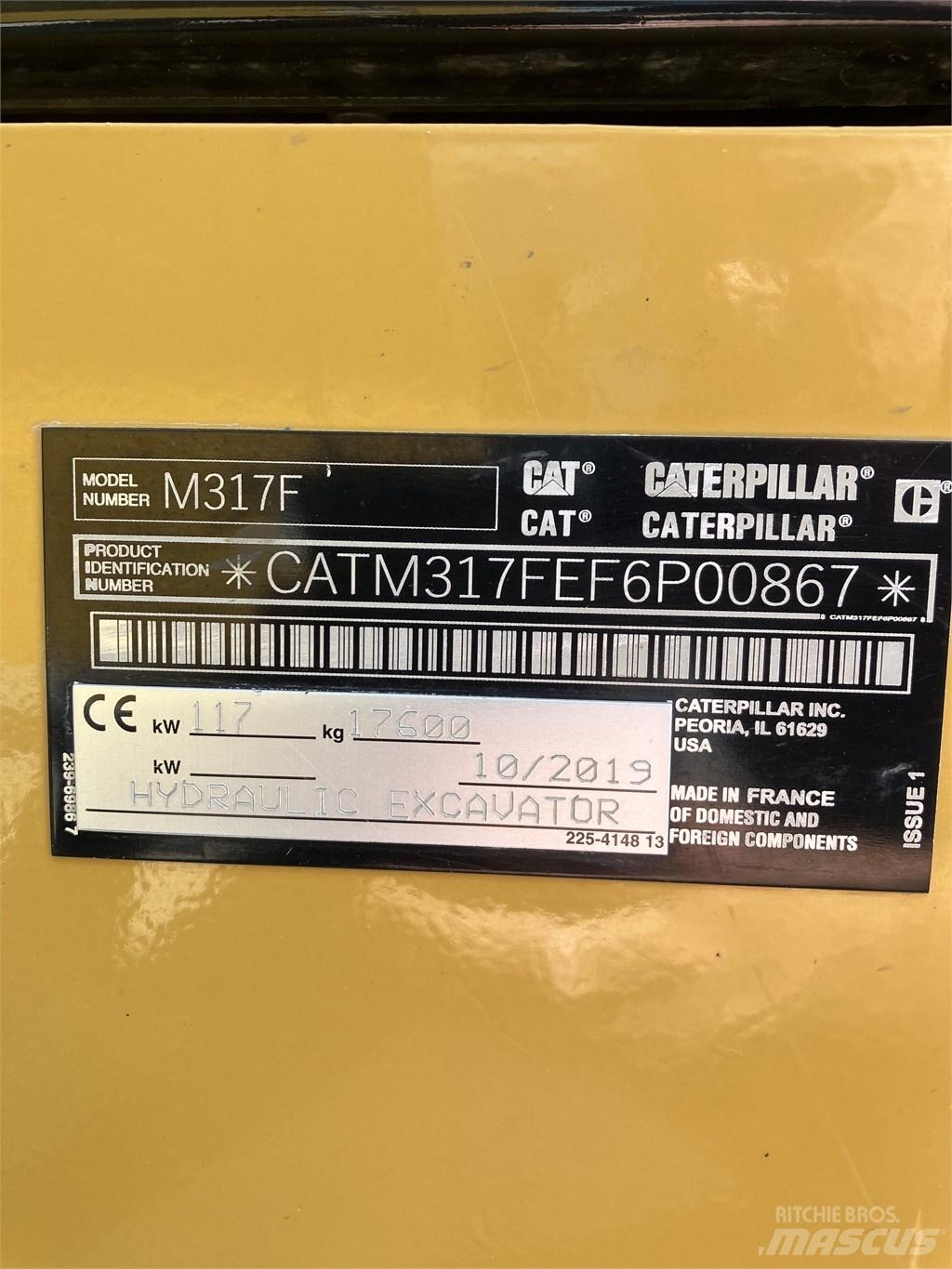 CAT 317 F Gumikerekes kotrók