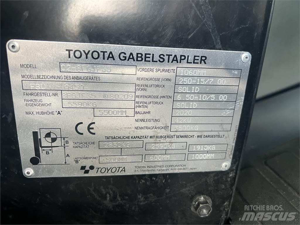 Toyota 8FGJF35 Gázüzemű targoncák